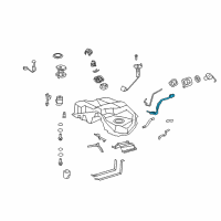 OEM 2014 Lexus LS600h Pipe Sub-Assembly, Fuel Diagram - 77201-50190