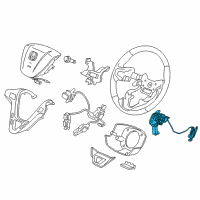 OEM Acura MDX Switch Assembly, Paddle Shift (Medium Gray) Diagram - 78560-STX-A42ZB