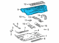 OEM Toyota Mirai Center Floor Pan Diagram - 58113-62904