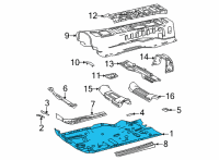 OEM 2022 Toyota Mirai Floor Pan Diagram - 58111-62020