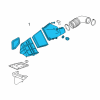 OEM 2011 GMC Sierra 3500 HD Air Cleaner Assembly Diagram - 23467660