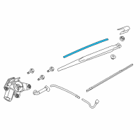 OEM 2021 Nissan Rogue Sport Rear Window Wiper Blade Assembly Diagram - 28790-3JA0A