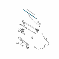 OEM 2015 Nissan Xterra Window Wiper Blade Assembly Diagram - 28890-9CA0A