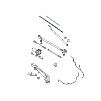 OEM 2014 Nissan Xterra Window Wiper Blade Assembly Diagram - 28890-9CA0A