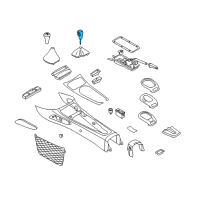 OEM BMW Selector Lever Handle, Leath, Plastic Ring Diagram - 25-16-7-523-139