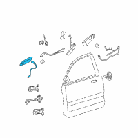 OEM 2007 Kia Optima Front Door Handle Assembly Diagram - 826602G030CR