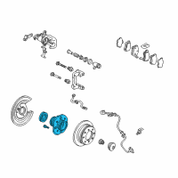 OEM Honda Accord Bearing Assembly, Rear Hub Unit Diagram - 42200-S84-C52