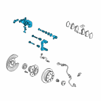 OEM 1999 Honda Accord Caliper Sub-Assembly, Right Rear (Reman) Diagram - 06432-S84-505RM