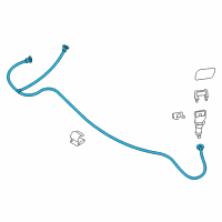 OEM 2019 Infiniti QX80 Hose-Washer Diagram - 28673-6GW0A