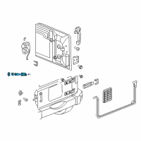 OEM 2009 Jeep Wrangler Cylinder-Door Lock Diagram - 68001713AA