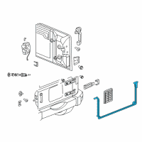 OEM 2013 Jeep Wrangler W/STRIP-Swing Gate To Body Diagram - 55395661AG