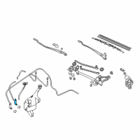 OEM 2005 Honda CR-V Motor, Front Washer Diagram - 76806-S6D-E01