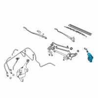 OEM Honda Civic Motor, Front Wiper Diagram - 76505-S6D-G01