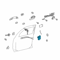 OEM 2018 Toyota RAV4 Lock Assembly Diagram - 69040-0C050