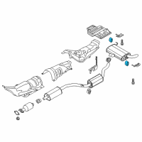 OEM 2017 Ford C-Max Rear Muffler Insulator Diagram - CV6Z-5A262-C