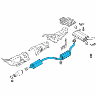OEM Ford C-Max Muffler & Pipe Diagram - DM5Z-5A212-B