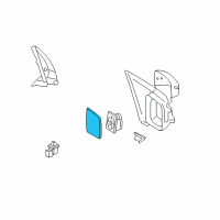 OEM Mercury Montego Mirror Glass Diagram - 4F9Z-17K707-BA