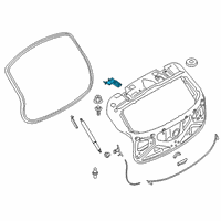 OEM 2022 BMW X2 Left Trunk Lid Hinge Diagram - 41-00-7-423-841