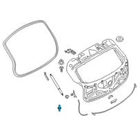 OEM 2018 BMW X2 Lift Support Ball Studs Diagram - 51207459523