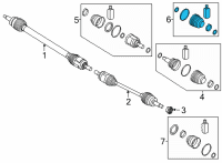 OEM 2020 Hyundai Sonata Boot Kit-Wheel Side, LH Diagram - 495L4-L1200