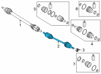 OEM 2022 Hyundai Sonata Shaft Assembly-Drive, LH Diagram - 49500-L5000