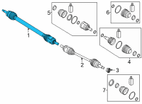 OEM 2020 Hyundai Sonata Shaft Assembly-Drive, RH Diagram - 49501-L5000