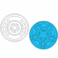 OEM 2006 Mercury Mariner Wheel, Alloy Diagram - 6E6Z-1007-A