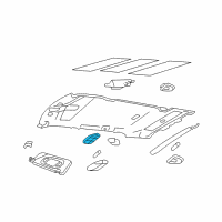 OEM Ford Taurus X Map Lamp Assembly Diagram - YF1Z-13776-AA