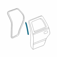 OEM 2005 Chevrolet Tahoe Front Weatherstrip Diagram - 15766602
