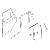 OEM 2013 BMW X3 Inner Weatherstrip, Rear Left Door Diagram - 51-22-7-205-735