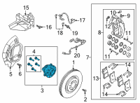 OEM Kia Front Wheel Hub Assembly Diagram - 51750J6500