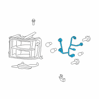 OEM 2014 GMC Sierra 3500 HD Socket & Wire Diagram - 15841610