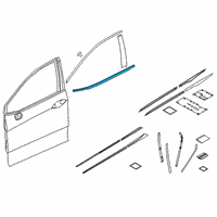 OEM 2021 Honda Clarity Molding, L. FR. Door Diagram - 72450-TRT-A01