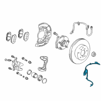 OEM 2010 Toyota Prius Front Speed Sensor Diagram - 89542-47030