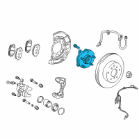 OEM 2012 Lexus CT200h Front Axle Hub Sub-Assembly, Left Diagram - 43550-47011