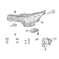 OEM 2021 Toyota Corolla Control Module Screw Diagram - 81136-12L80