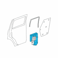 OEM 2010 Dodge Nitro Door Window Regulator Diagram - 68004822AA