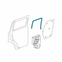 OEM 2008 Dodge Nitro WEATHERSTRIP-Rear Door Glass Run Diagram - 55360936AG