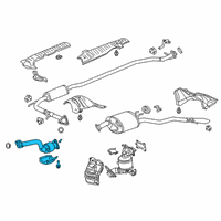 OEM Honda Clarity Converter Assembly Diagram - 18150-5WJ-A00