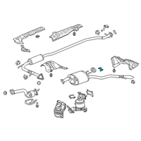 OEM Honda Clarity Bracket.Exh, RR. Slncr Diagram - 18282-TRW-A10