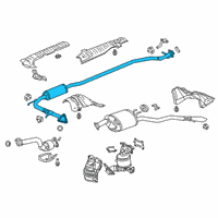 OEM 2020 Honda Clarity Pipe B, Exhuast Diagram - 18220-TRW-A01