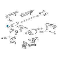 OEM 2021 Honda Clarity Rubber, Exhuast Mounting Diagram - 18215-TRW-A01