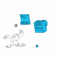 OEM Chevrolet Trailblazer ABS Control Module Diagram - 19149206