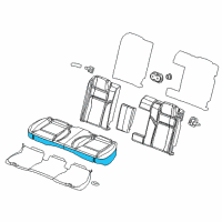 OEM 2020 Dodge Challenger Seat Cushion Foam Diagram - 68102686AA