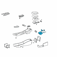 OEM 2003 Mercury Sable Cup Holder Diagram - YF1Z-5413562-BAB