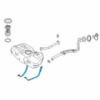 OEM Nissan Versa Band Assy-Fuel Tank, Mounting Diagram - 17407-1HK0A