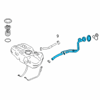 OEM Nissan Versa Tube Assy-Filler Diagram - 17220-3VZ1A