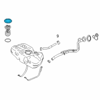 OEM 2019 Nissan Versa Plate-Lock, Fuel Gauge Diagram - 17343-1LB0A