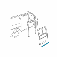 OEM 2011 GMC Savana 3500 Lower Weatherstrip Diagram - 22790770