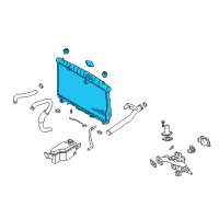 OEM Hyundai Santa Fe Radiator Assembly Diagram - 25310-26300